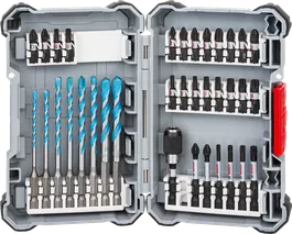 Pick and Click MultiConstruction Drill and Impact Control Screwdriver Bit Set, 35-Pieces