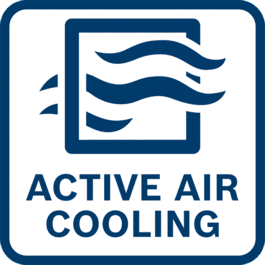 Faster charging thanks to active air cooling