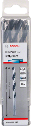 Bosch HSS Twist Drill Bit PointTeQ 9.9mm pack.