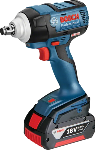Bosch GDS 18V-300 cordless impact wrench, 300 Nm torque.