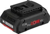 Bosch ProCORE 18V 4.0Ah battery pack.
