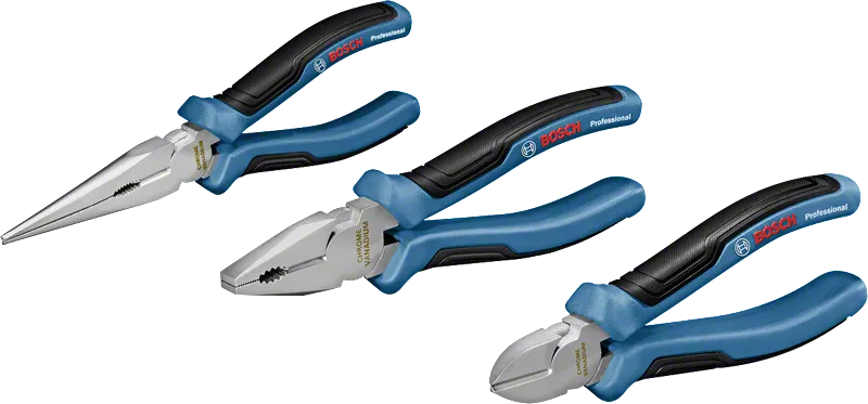 Bosch plier set with ergonomic handles.