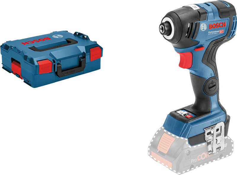 Bosch GDR 18V-200 C impact driver with case.