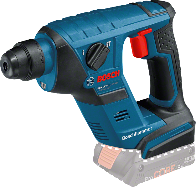 Bosch GBH 18V-LI rotary hammer drill, cordless design.