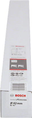 Bosch concrete drill bit 42 mm G 1 ½″.