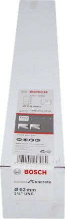 Bosch concrete core bit 62 mm 1¼″ UNC.