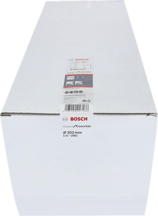 Bosch 202 mm concrete core bit box.