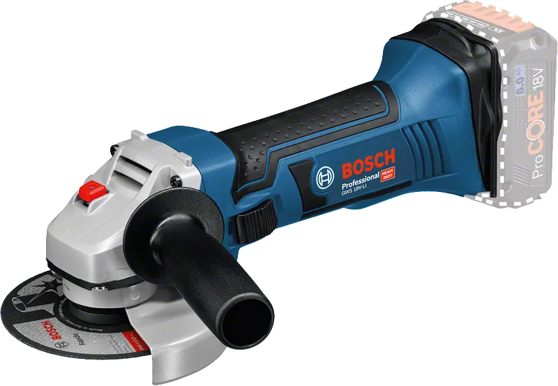 Bosch GWS 18V-LI cordless angle grinder.