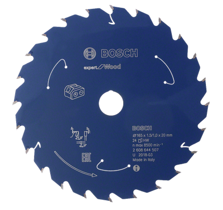 Circular saw blade, Bosch logo.