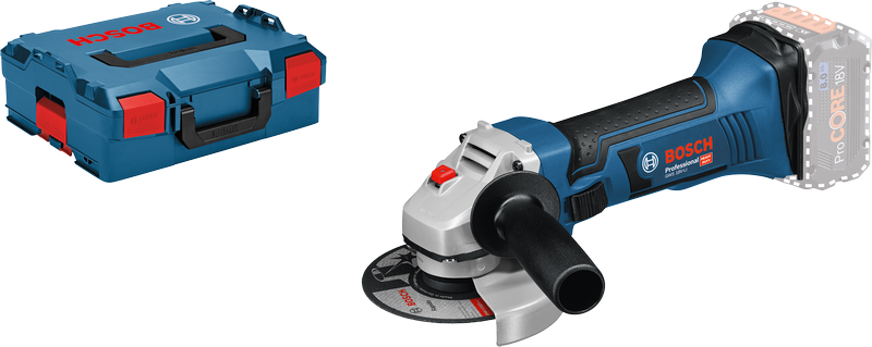 Bosch GWS 18V-LI angle grinder with carry case.