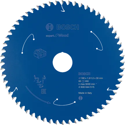 Bosch Expert for Wood circular saw blade 190mm 60T.