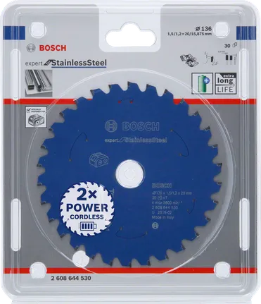 Bosch stainless steel circular saw blade 136×1.5×20 T30.
