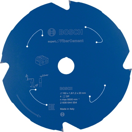 Bosch Expert for Fibre Cement circular saw blade 160mm.