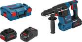 Bosch GBH 18V-26 F rotary hammer with battery, charger and case.