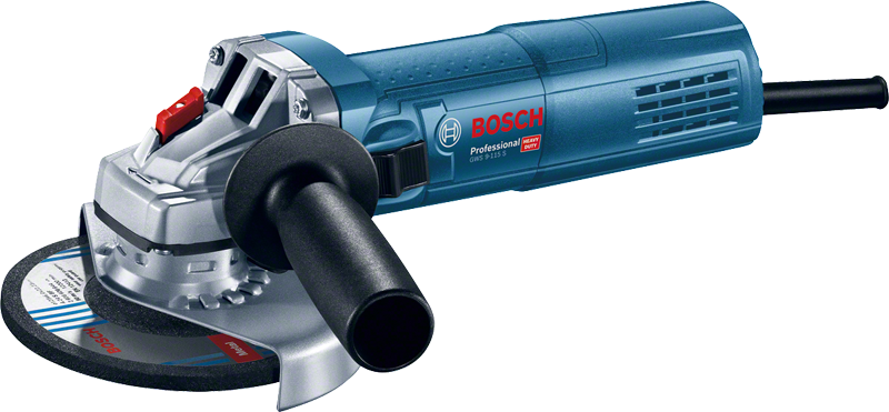 Bosch GWS 9-115 S angle grinder with side handle.