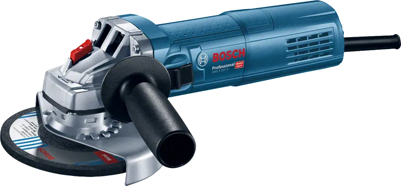 Bosch GWS 9-115 S angle grinder with side handle.