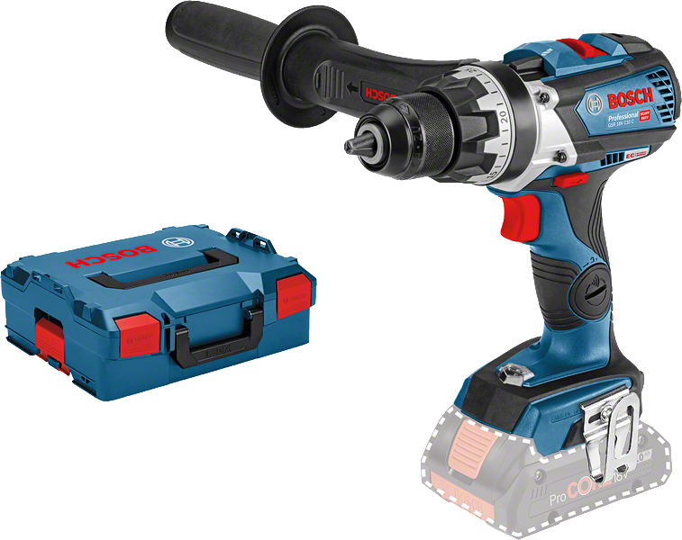 Bosch GSR 18V-110 C cordless drill with case.
