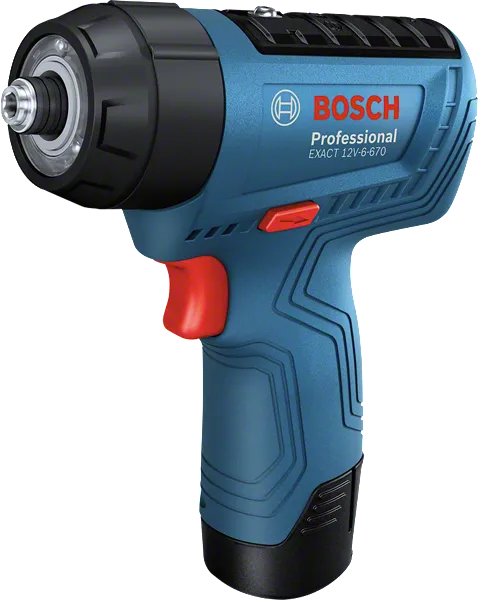 Bosch EXACT 12V-6-670 cordless screwdriver.