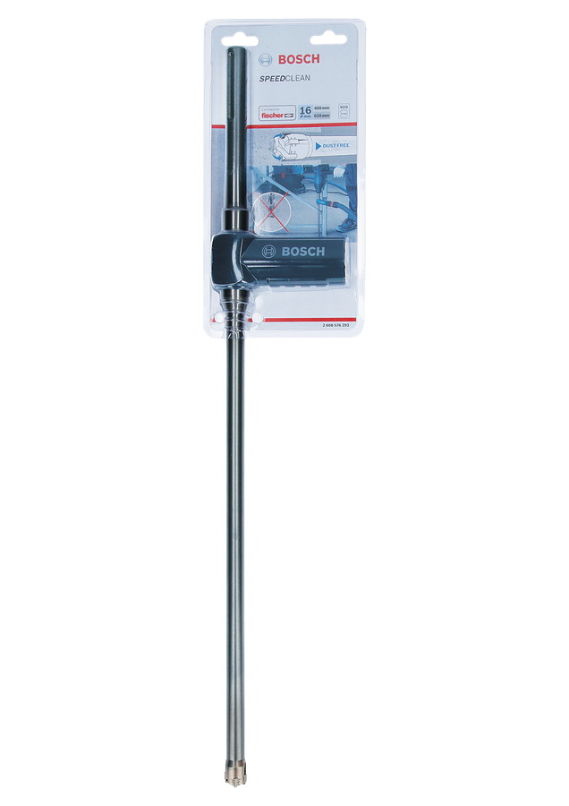 Bosch SDS max-9 Speed Clean drill bit for dust-free drilling.