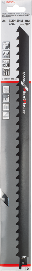 Bosch reciprocating saw blade S 2041 HM 16″.