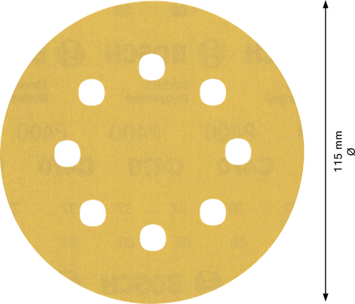 Bosch EXPERT C470 sandpaper disc 115mm 8 holes.