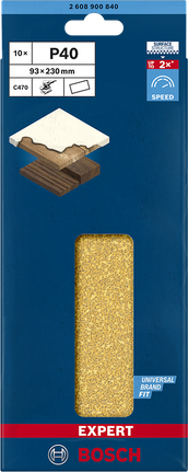 Bosch C470 sandpaper 93×230 mm P40.