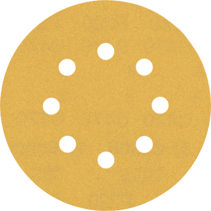 Bosch EXPERT C470 125mm sandpaper disc with 8 holes.
