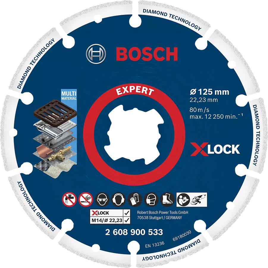 Bosch 125mm X-LOCK Expert Diamond Metal Wheel Grinder Cutting Disc