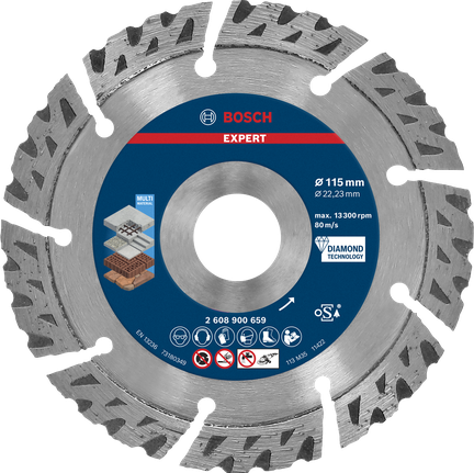 Bosch EXPERT MultiMaterial Diamond Cutting Disc 115mm.