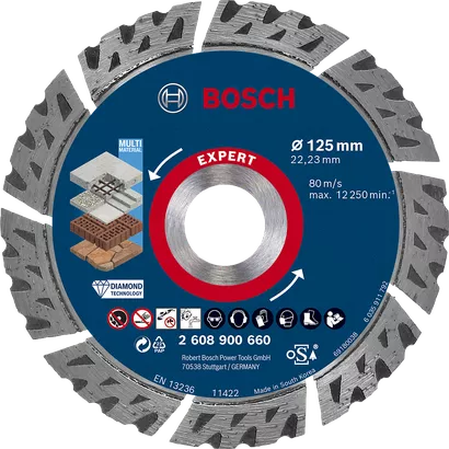 Bosch EXPERT MultiMaterial diamond cutting disc 125mm.