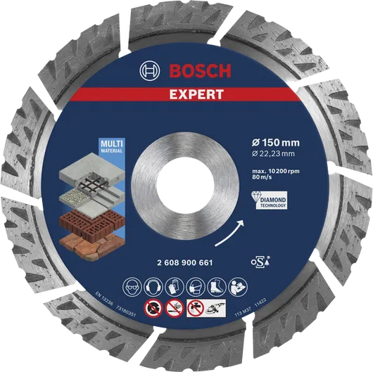 Bosch EXPERT MultiMaterial diamond cutting disc 150mm.