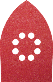Bosch delta sanding sheet with 8-hole design.