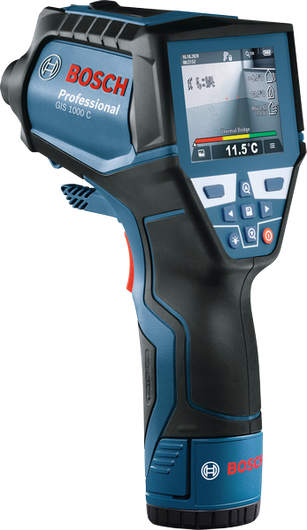 Bosch GIS 1000 C thermal detector, temperature display.