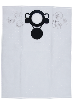 Bosch fleece bag for dust extraction with secure fitting.