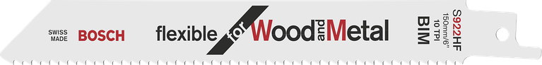 Bosch S922HF saw blade for wood and metal cutting.