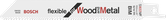Bosch S922VF saw blade for wood and metal cutting.