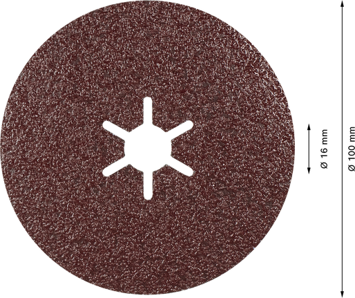 Bosch EXPERT R781 Prisma Ceramic Fibre Disc 100mm G60.