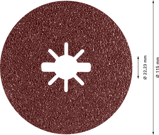 Bosch EXPERT R781 X-LOCK fibre disc for ceramic sanding.