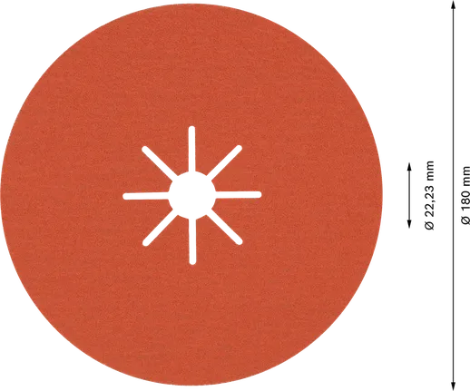 Bosch EXPERT R782 Prisma Ceramic Fibre Disc 180 mm, grit 80.
