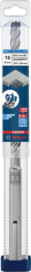 Bosch SDS-Max-8X Hammer Drill Bit 16mm x 200mm x 340mm