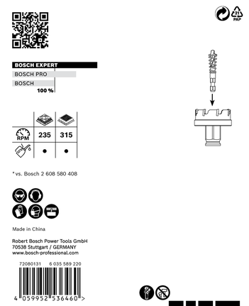 Bosch EXPERT Sheet Metal Hole Saw 51 x 5 mm.