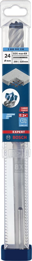 Bosch SDS-Max-8X Hammer Drill Bit 24mm x 200mm x 320mm