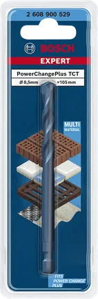 Bosch Expert PowerChangePlus TCT pilot drill bit 8.5×105 mm.