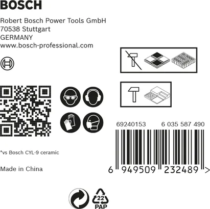 Bosch EXPERT HEX-9 Hard Ceramic Drill Bit Set 6 mm 5 pcs.