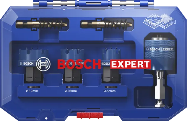 Bosch EXPERT Sheet Metal Hole Saw Set 22/25/32mm.