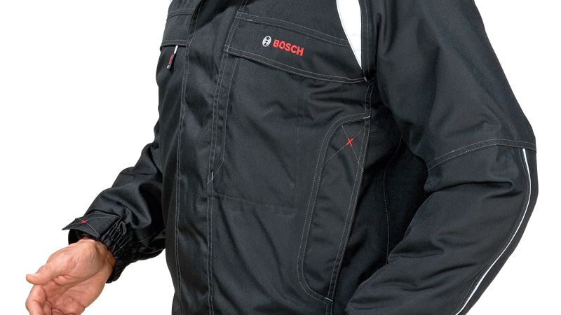 Bosch WFJ 09 black pilot jacket with polyester canvas.