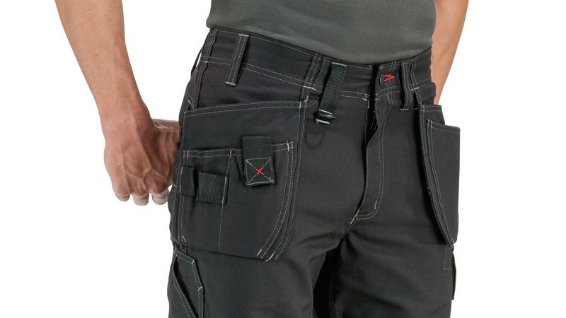 Bosch WHT 09 trousers with holster pockets, black.