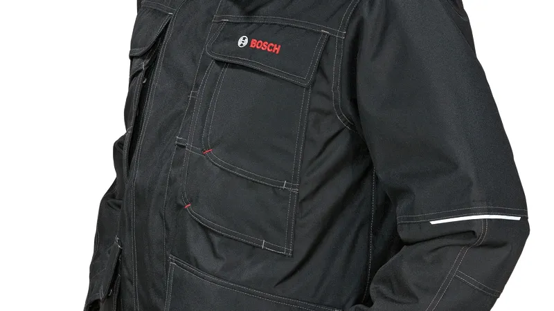 Black Bosch work jacket.