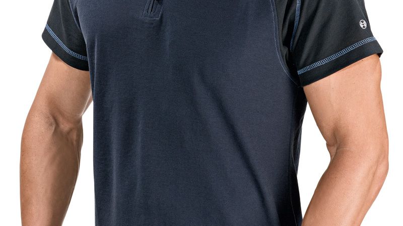 Bosch WPSI 010 blue polo shirt with piqué fabric.