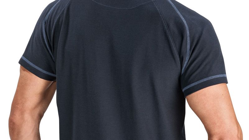 Bosch blue piqué T-shirt WTSI 010, short sleeves.